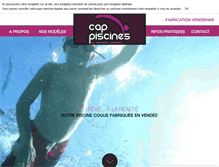 Tablet Screenshot of cap-piscines.com